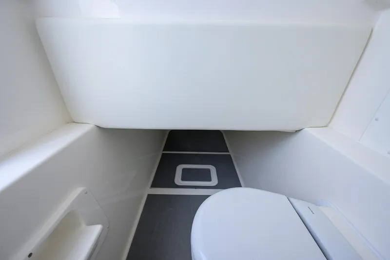 Slide: The Image of Interior of 2021 Invincible 39 Open Fisherman boat bathroom with modern design. - 69