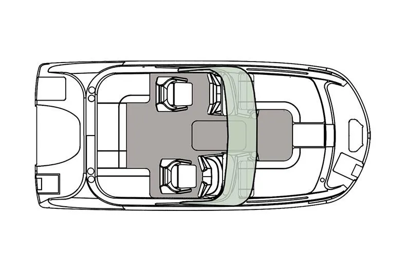Slide: The Image of Manufacturer Provided Image: Top view layout of 2020 Hurricane SunDeck 191 OB boat. - 12
