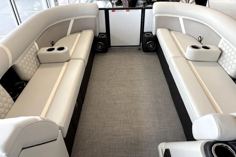 Slide: The Image of Interior of Crest 235 SLSC CONQUEST 2026 with luxurious seating. - 7