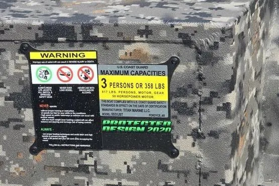 Slide: The Image of Camouflage-patterned Havoc 1553 VJST 2026 with warning labels and capacity details. - 2