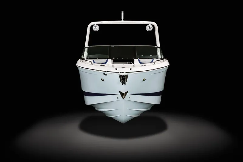 Slide: The Image of Manufacturer Provided Image: 2023 Chaparral 287 SSX boat front view on black background. - 19