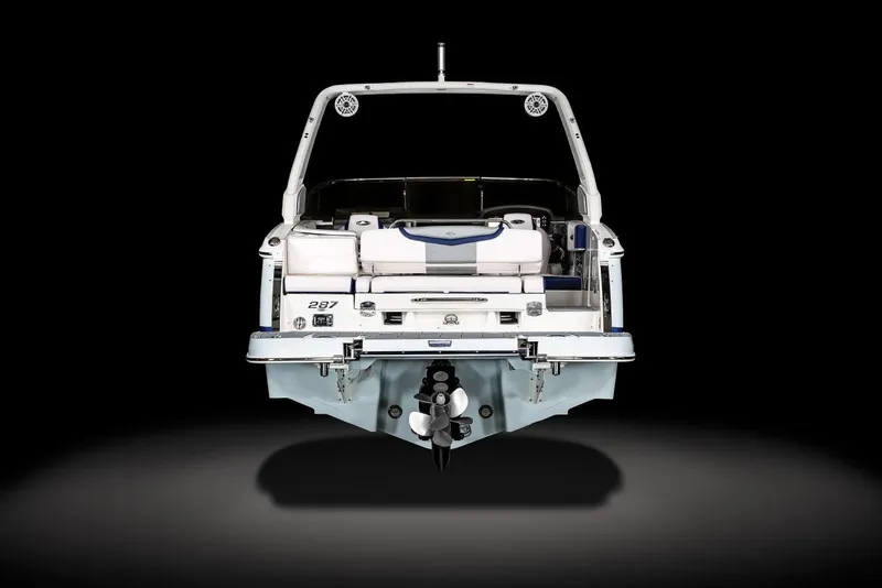 Slide: The Image of Manufacturer Provided Image: 2023 Chaparral 287 SSX boat rear view on black background. - 20