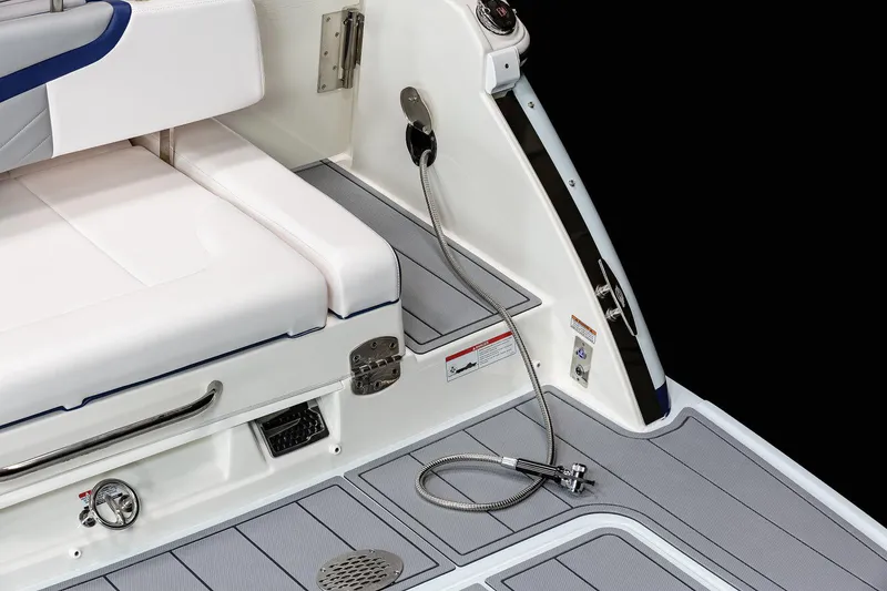 Slide: The Image of Manufacturer Provided Image: 2023 Chaparral 287 SSX boat deck with seating and shower hose. - 32
