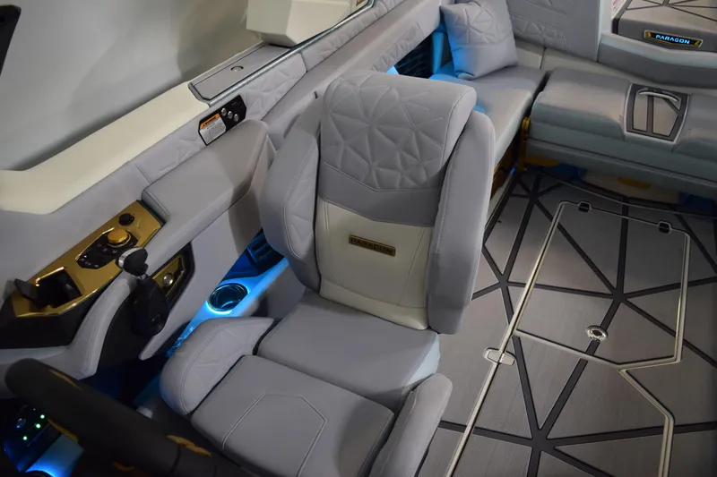 Slide: The Image of Luxurious interior of 2026 Nautique Super Air Nautique G25 Paragon boat. - 20