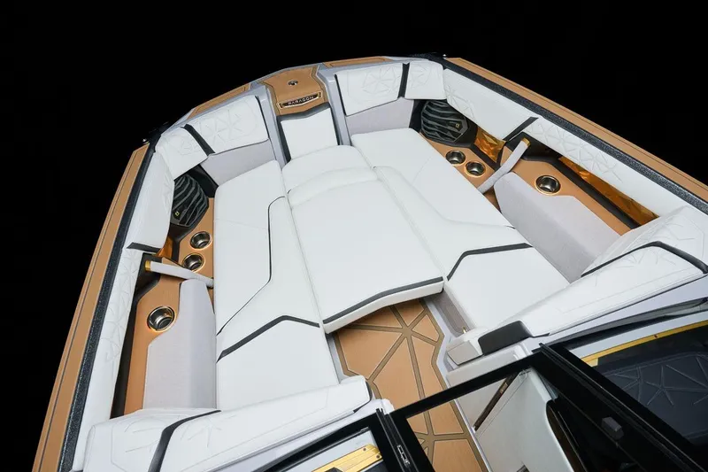 Slide: The Image of Manufacturer Provided Image: Luxurious interior of 2026 Nautique Super Air Nautique G25 Paragon boat. - 36