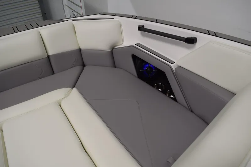 Slide: The Image of Interior seating of 2026 Moomba Tykon boat with sleek design and modern features. - 23