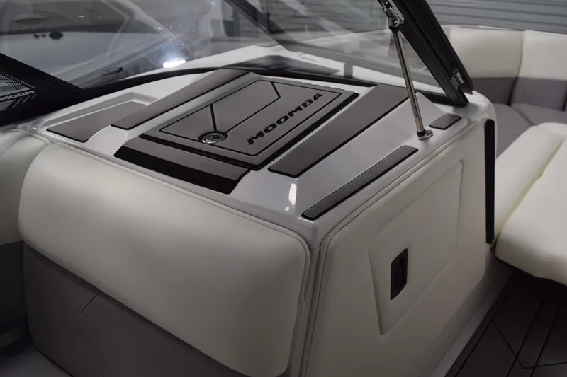 Slide: The Image of 2026 Moomba Tykon boat interior with sleek design and comfortable seating. - 31