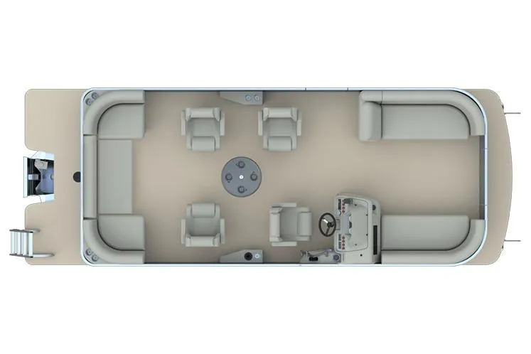 Slide: The Image of Manufacturer Provided Image: Top view of 2026 Godfrey Sweetwater 2286 QS pontoon boat interior layout. - 10