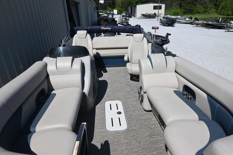 Slide: The Image of 2020 Premier 230 Sunsation RL - CL pontoon boat with spacious seating and modern design. - 9
