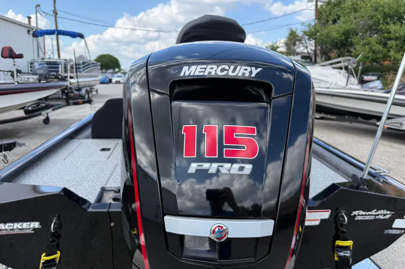 Slide: The Image of 2020 Tracker Pro Team 190 TX boat with Mercury 115 Pro outboard motor. - 13