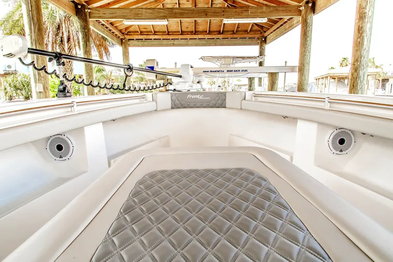 Slide: The Image of Interior view of 2023 Front Runner 33 Center Console boat. - 12