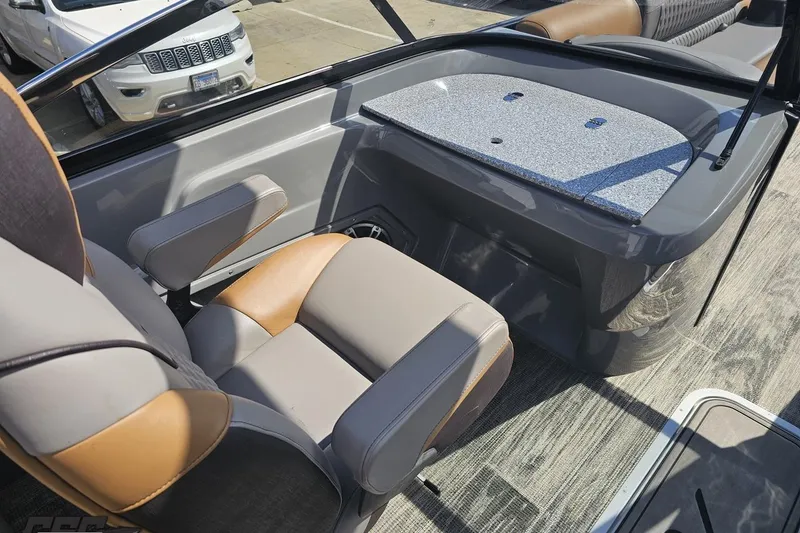 Slide: The Image of 2024 Avalon Excalibur Quad Lounge interior with luxurious seating and sleek design. - 71