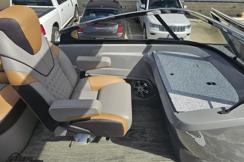 Slide: The Image of 2024 Avalon Excalibur Quad Lounge interior with luxurious seating and sleek design. - 72