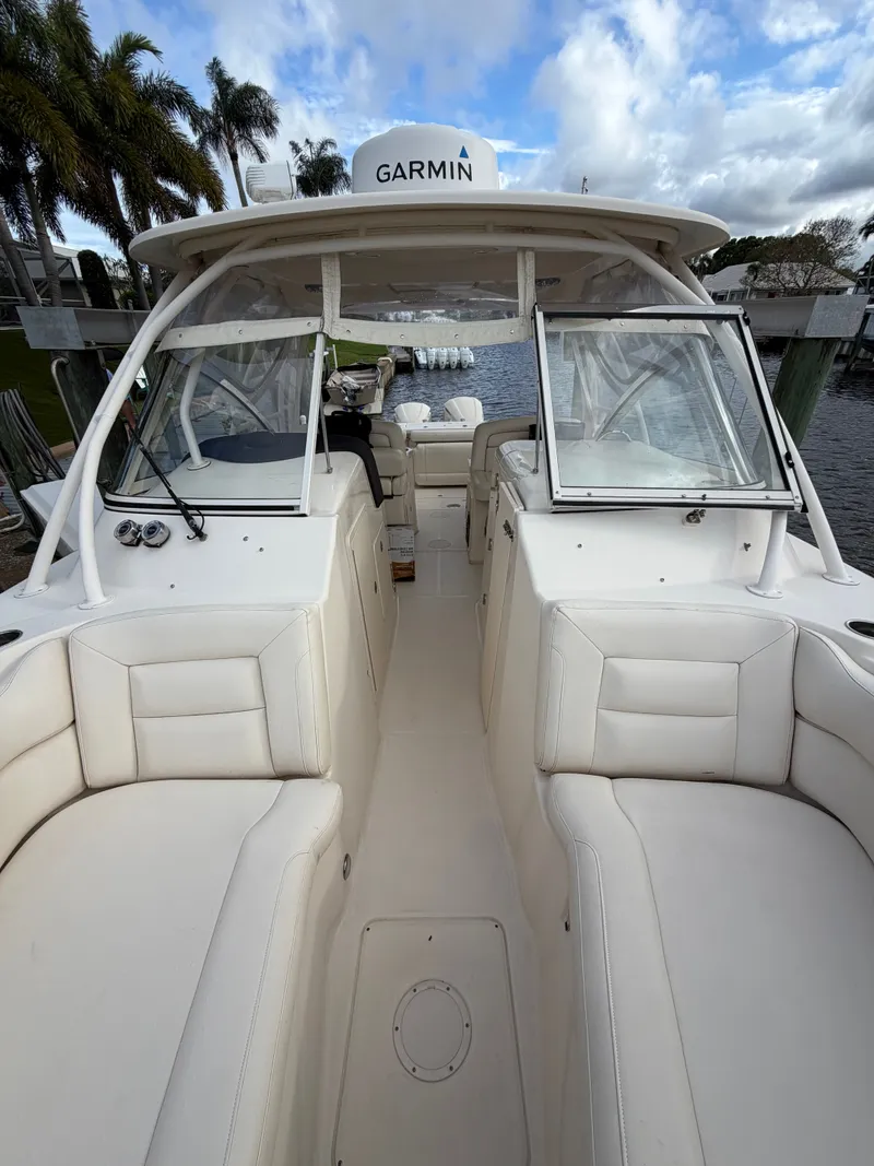 Slide: The Image of Dashboard of 2019 Grady-White Freedom 307 boat. - 24