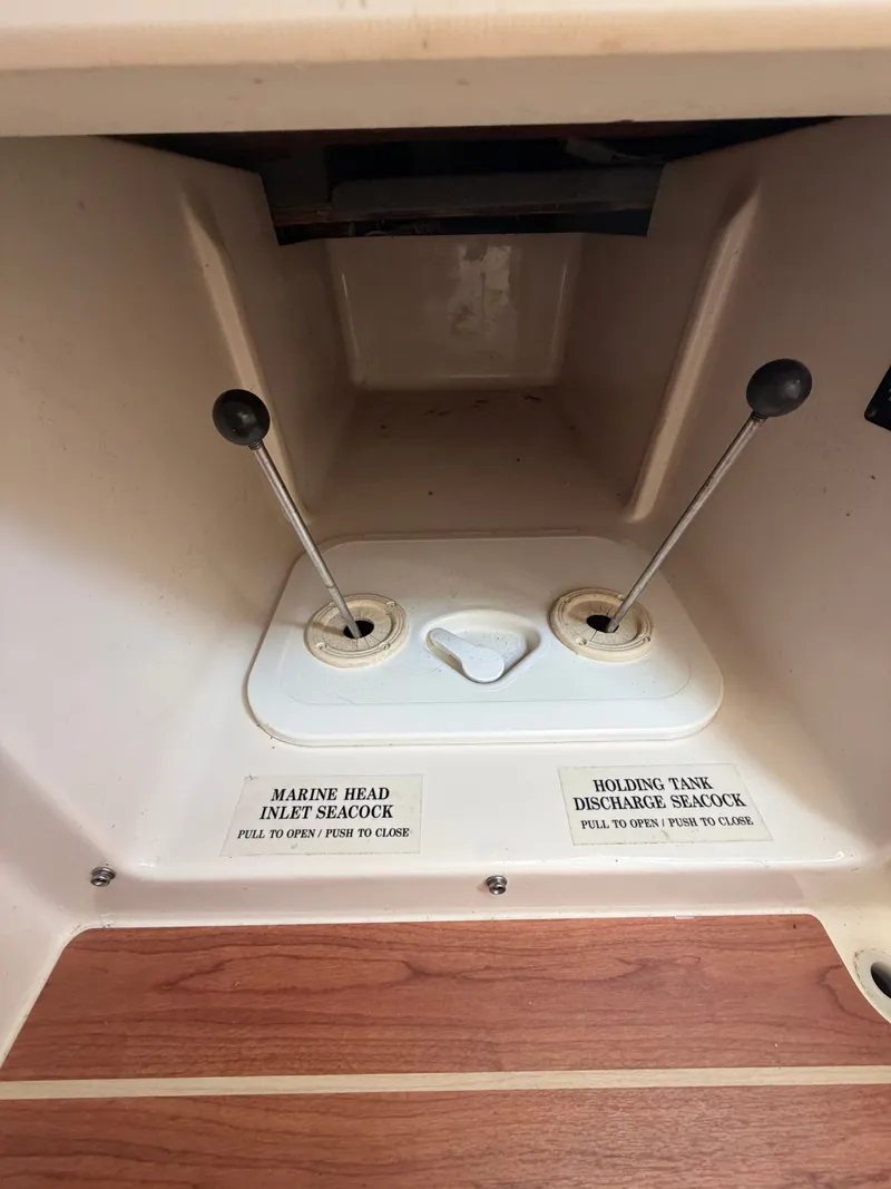 Slide: The Image of Interior of 2019 Grady-White Freedom 307 yacht cabin. - 30