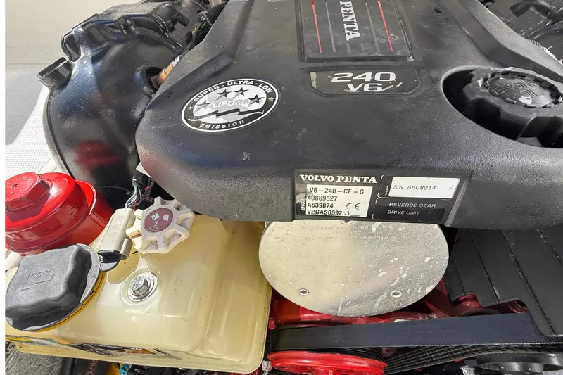 Slide: The Image of Volvo Penta V6 engine in a 2016 Cutwater 24 boat, showcasing emission standards. - 15