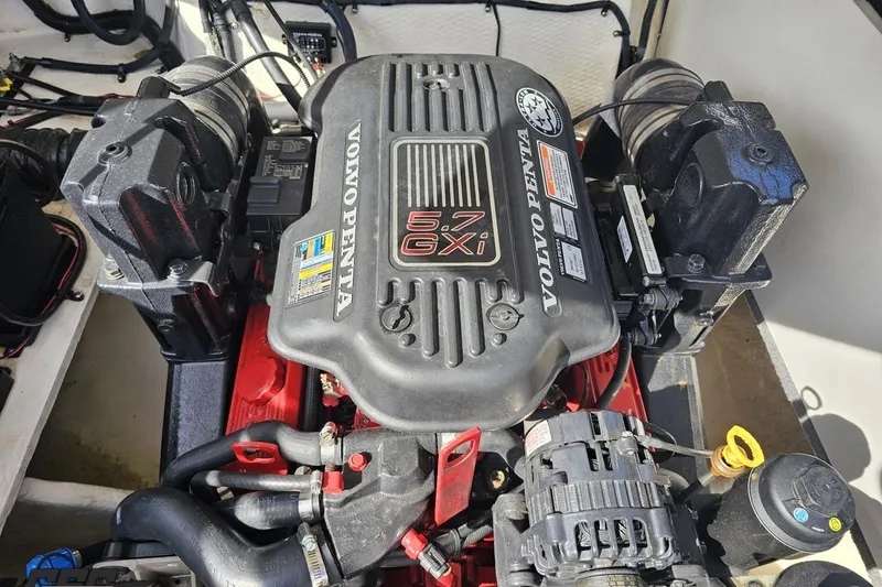 Slide: The Image of Volvo Penta 5.7 GXI engine in 2008 Regal 2520 FasDeck boat. - 109