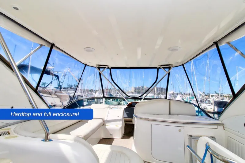 Slide: The Image of 2002 Maxum 4600 SCB Limited Edition yacht interior with hardtop and full enclosure. - 6