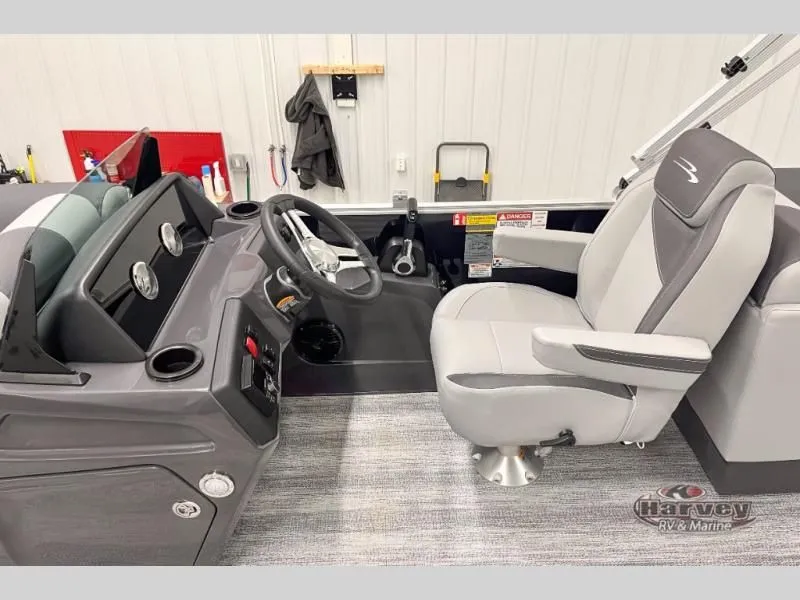 Slide: The Image of Interior of 2026 S Series SSRSF boat with gray helm station. - 18