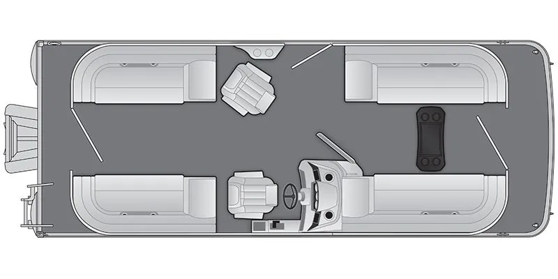 Slide: The Image of Layout of S Series 23 SSRSF pontoon boat, year 2026. - 2
