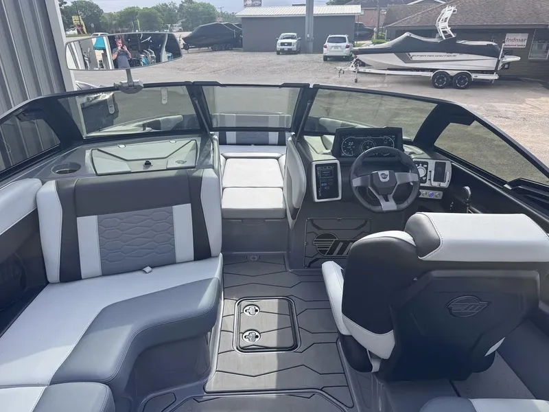 Slide: The Image of Interior of 2024 Malibu Wakesetter 23 MXZ with modern design. - 10