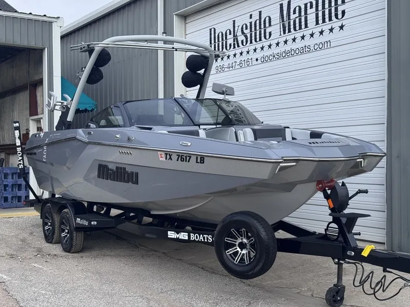 Slide: The Image of 2024 Malibu Wakesetter 23 MXZ boat at Dockside Marine. - 2