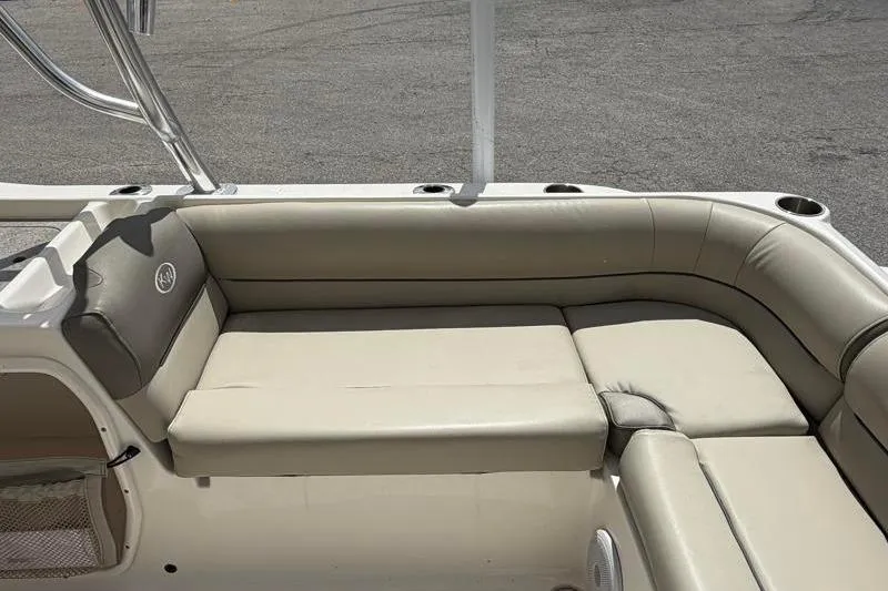 Slide: The Image of Livewell compartment on a 2024 Key West 239 DFS boat, featuring a clean interior. - 34