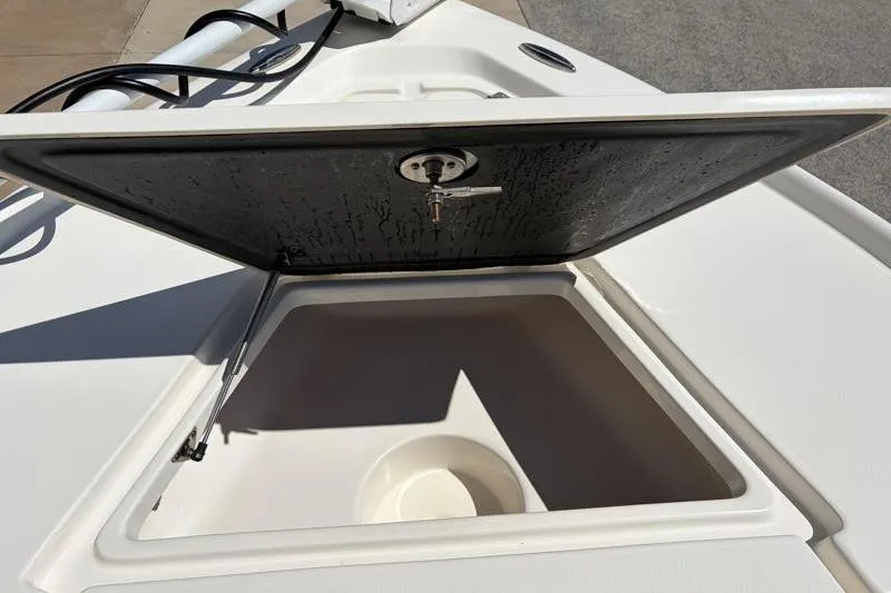 Slide: The Image of Open storage compartment on 2024 Key West 210 Bay Reef boat deck. - 20