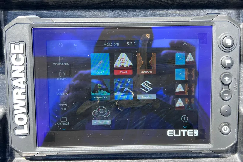 Slide: The Image of Lowrance Elite FS display on 2023 Bentley Pontoons 250 Elite Admiral boat. - 38