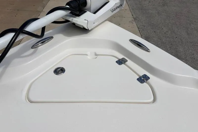 Slide: The Image of Bow area of 2025 Key West 210 Bay Reef boat with Garmin equipment. - 21