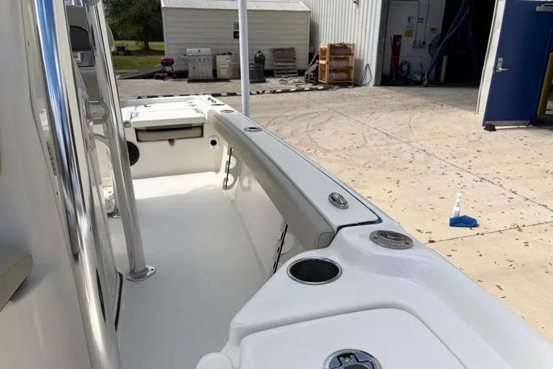 Slide: The Image of 2025 Key West 210 Bay Reef boat interior, featuring sleek design and modern amenities. - 30
