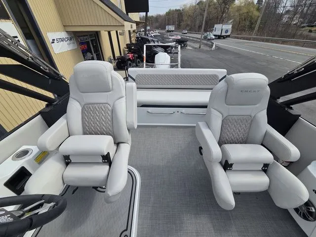 Slide: The Image of Crest Caribbean 230 Tri-Toon - Extended Rear Deck w/200h 2026 - 12