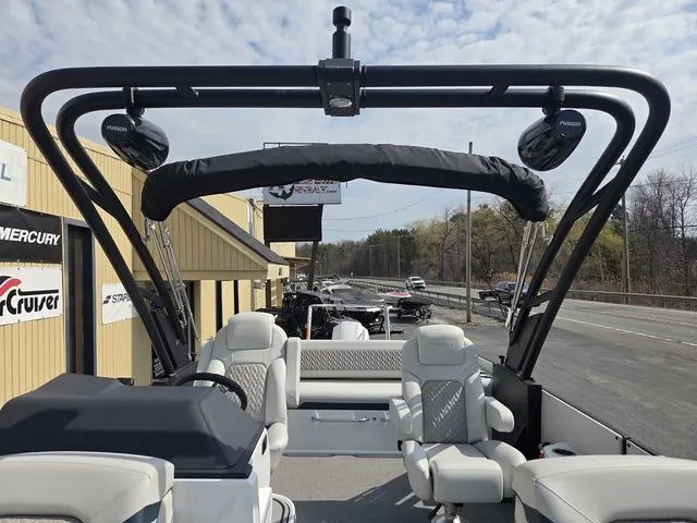 Slide: The Image of Crest Caribbean 230 Tri-Toon - Extended Rear Deck w/200h 2026 - 26