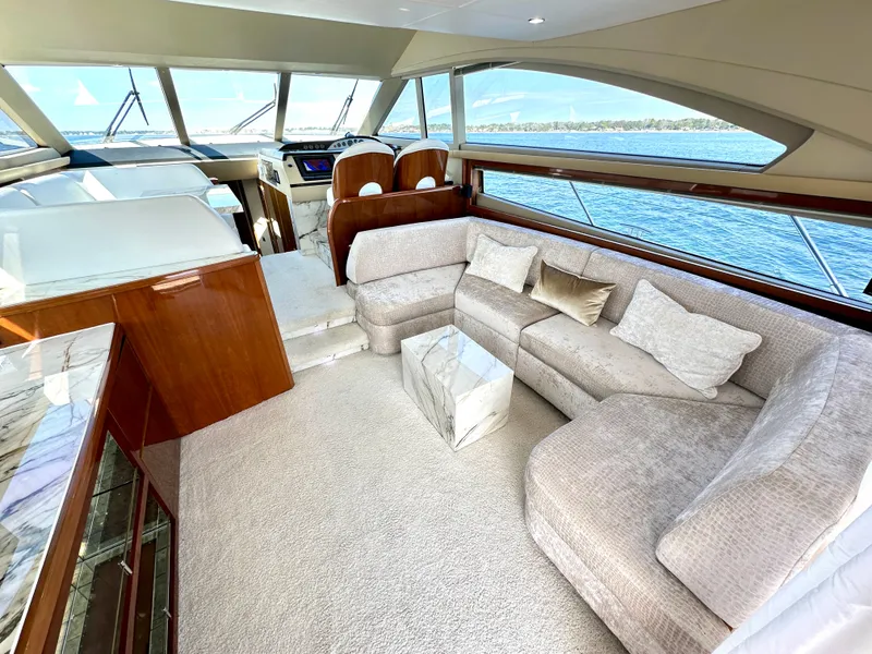 Slide: The Image of Luxurious interior of 2009 Viking Princess F54 flybridge yacht. - 23