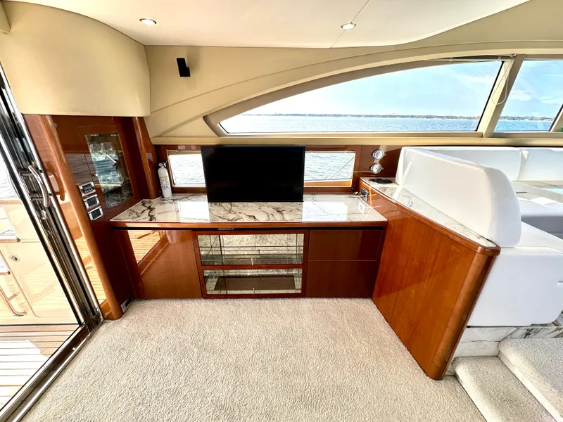 Slide: The Image of Luxurious interior of Viking Princess F54 flybridge yacht, year 2009. - 32