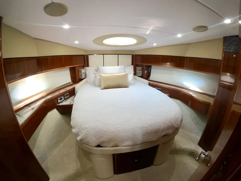 Slide: The Image of Luxurious bedroom on Viking Princess F54 flybridge yacht, year 2009. - 36