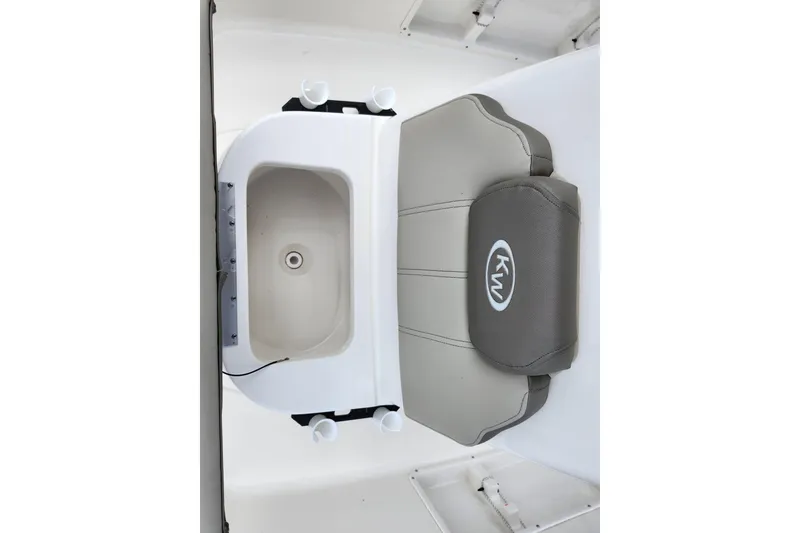 Slide: The Image of 2024 Key West 1720 Center Console boat seat and storage compartment. - 21