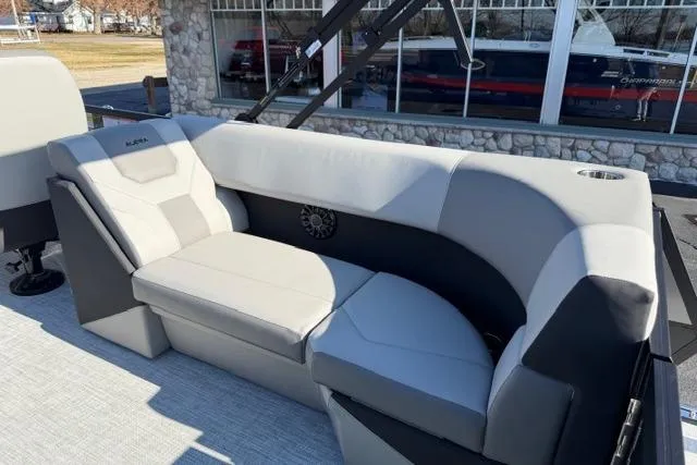 Slide: The Image of Luxurious seating on 2026 Alera A22Q boat, featuring modern design and comfortable upholstery. - 11