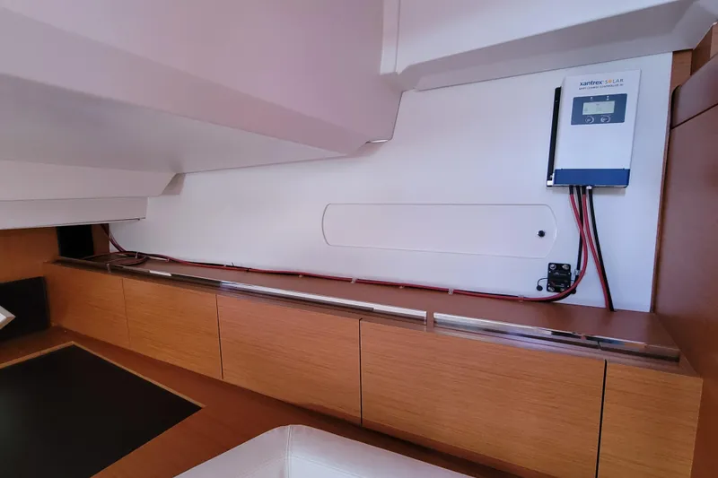 Slide: The Image of Interior of 2017 Jeanneau Sun Odyssey 44 DS yacht with solar panel controller. - 60