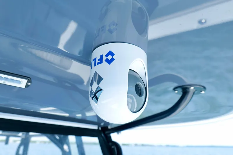 Slide: The Image of Close-up of a 2023 Freeman 34VH marine camera mounted on a boat. - 32