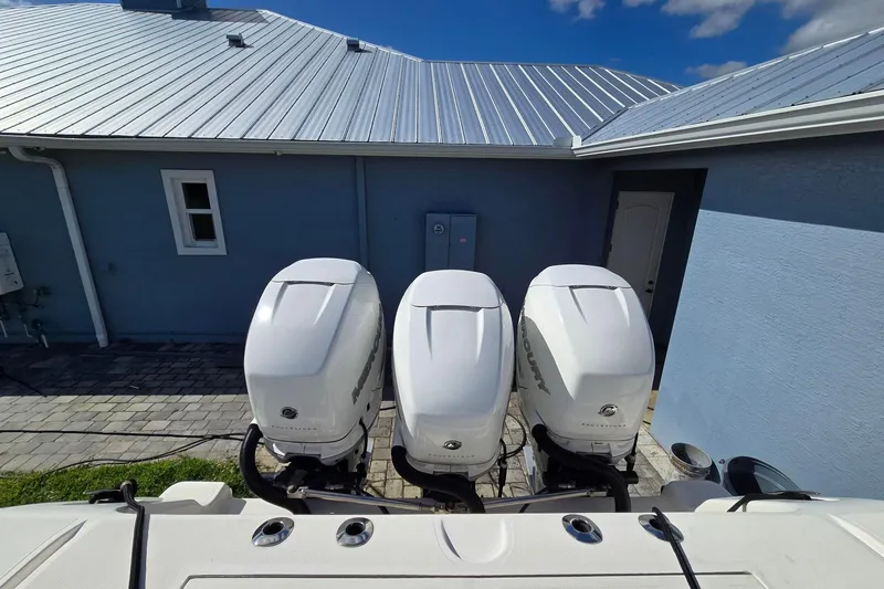 Slide: The Image of 2021 Triple 350 Verado motors with 300 hours on them - 6