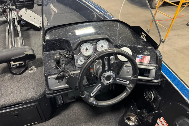 Slide: The Image of Steering console of a 2020 Nitro ZV20 boat with gauges and controls. - 8