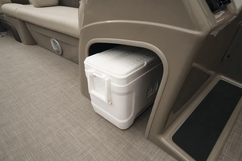 Slide: The Image of 2023 Sun Tracker Party Barge 20 DLX with built-in cooler compartment. - 36