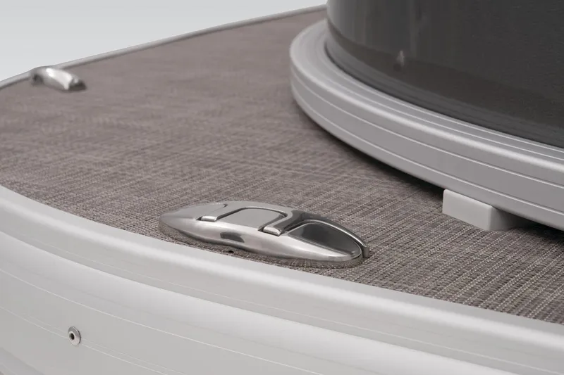 Slide: The Image of Close-up of 2023 Sun Tracker Party Barge 20 DLX boat deck. - 41