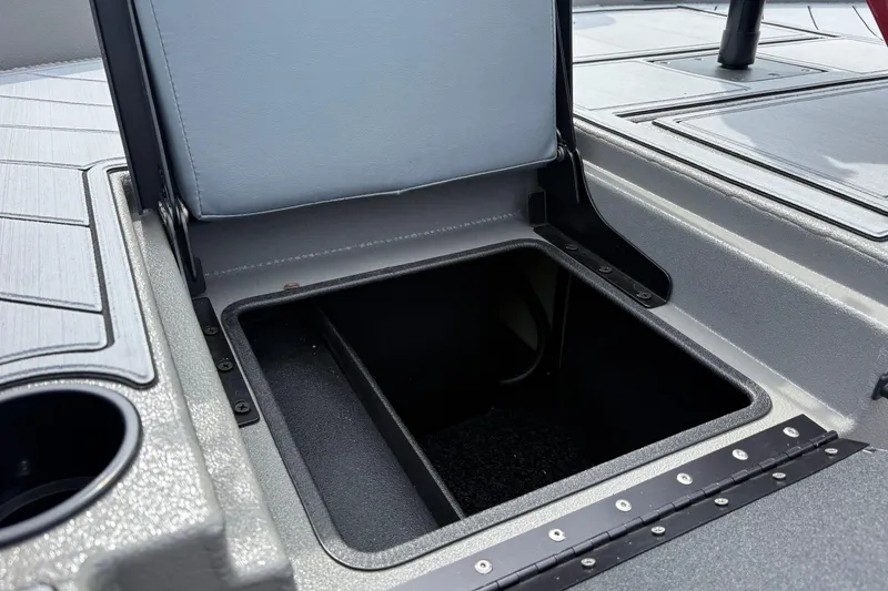 Slide: The Image of Open storage compartment in 2025 Thor Lake Hammer 1900CC Elite boat. - 18