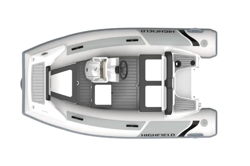 Slide: The Image of Manufacturer Provided Image: Top view of 2023 Highfield Sport 330 inflatable boat with steering console. - 8