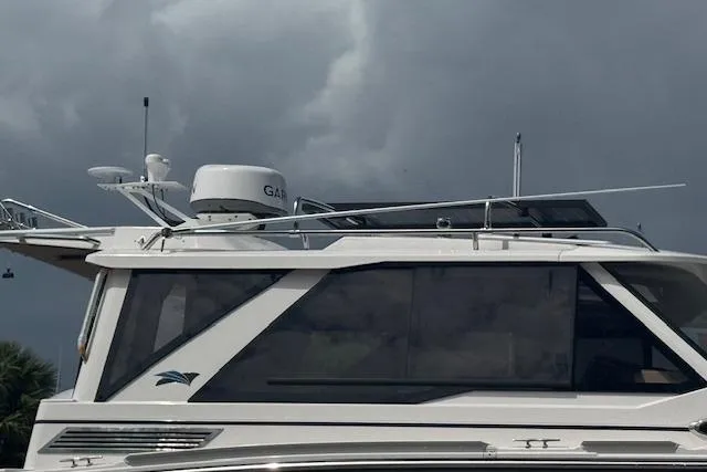 Slide: The Image of 2026 Cutwater C-288 Coupe boat against a cloudy sky. - 13