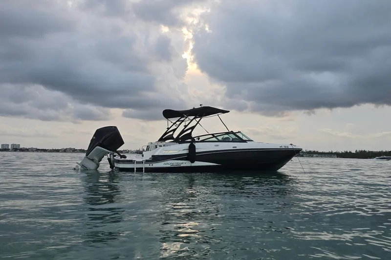 Slide: The Image of 2020 Monterey M-45 boat on calm water under cloudy sky. - 35