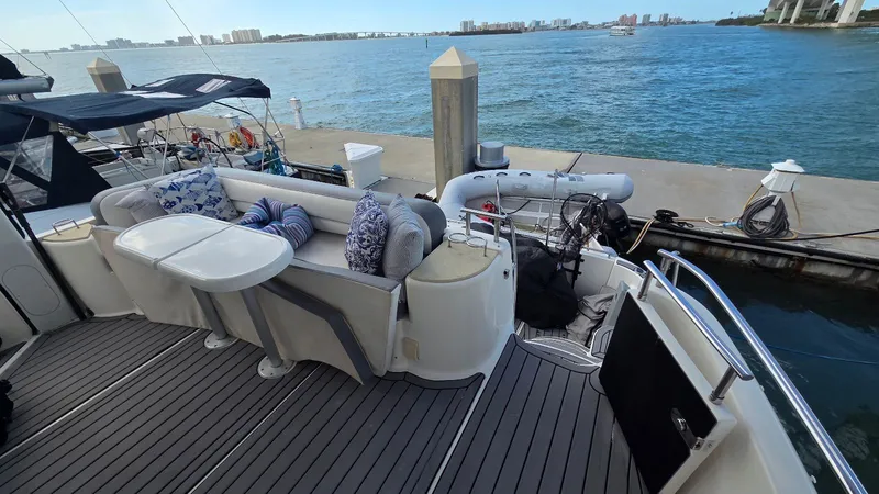 Slide: The Image of 2004 Meridian 459 Motoryacht with stylish deck and waterfront view. - 14