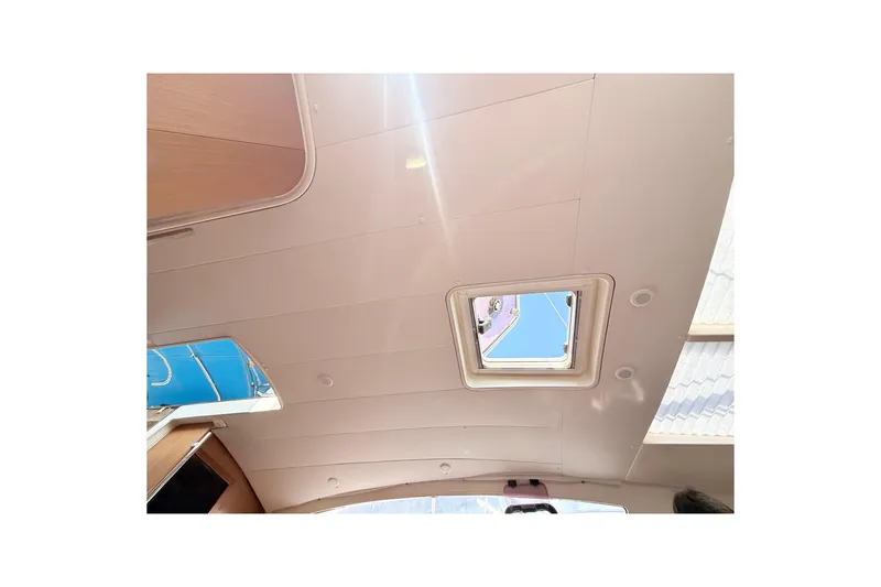 Slide: The Image of Interior view of 2009 Beneteau Oceanis 40 yacht ceiling with skylight. - 50